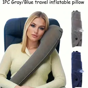 Portable Travel Pillow with Armrests, Car Plane Sea Travel Essential, Head Neck Body Support, Sleep Eye Mask Foot Rest Leg Cushion