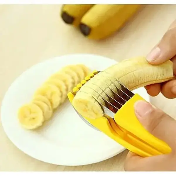Kitchen Stocked Bite Size Banana Slicer, Easily Cut Bananas into Bite Size Pieces