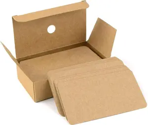 100 Pack Blank Message Cards Small Blank Paper Message Note for Craft DIY Business Card Gift Write Card Index Card Kraft Word Cards Gift Tags TKYPZY