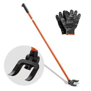 Pallet Buster Tool, 44-Inch Wrecking Pry Bar With Carbon Steel Handle, 2000 Lbs Weight Capacity, Heavy Duty Demolition Tool For Flooring, Framing, Roofing, Trim, And Drywall, Deck Board Removal
