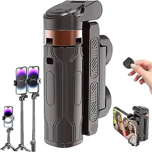 Super Mini Selfie Stick Portable Phone Holder Shooting Aid Versatile Integrated Design Bluetooth Remote For Live Broadcas