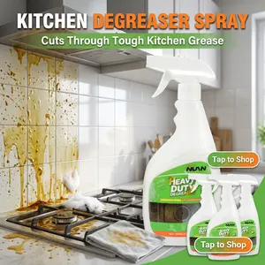 NUAN Heavy-Duty Kitchen Degreaser Spray, Grease Remover for Range Hoods, Stove Tops, Ovens & Cabinets, Cuts Grease & Grime