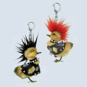 Punk Rock Emo Ducks Matching Keychain Set for Couples or Best Friends Gifts for Him Gifts for Her Anniversary Valentines Christmas Valentines Day Gift