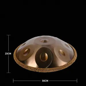 Professional 12-Note Gold Handpan Drum - Premium Nitrided Steel for Crystal Clear Sound, Perfect for Meditation, Yoga & Stress Relief (Includes Travel Bag + Mallets