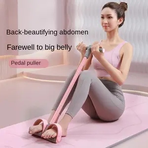 wheelspeed,Multifunction Tension Rope, 6-Tube Elastic Yoga Pedal Puller Resistance Band, Natural Latex Tension Rope Fitness Equipment, for Abdomen/Waist/Arm/Leg Stretching Slimming Training