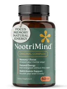 NootriMind Original Complex - 60 Capsules | Memory & Focus Support | 40-in-1 Nootropic Blend | Natural Energy & Multivitamin Formula | USA Made Cognitive Performance | Minerals & Herbs Supplement