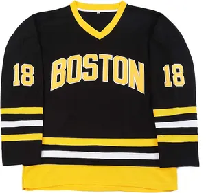 Boston Happy Gilmore #18 Adam Sandler 1996 Movie Ice Hockey Jersey Stitched Letters and Numbers S-XXXL