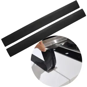 Stove Counter Gap Cover, 2 Pack Kitchen  Oven Gap Filler - 25 Inches Countertop Strips Gap Guard, Easy to Clean (Black)
