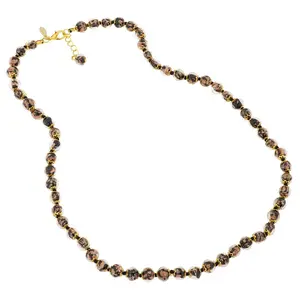 Glass Of Venice Murano Glass Sommerso Long Necklace - Black, Extra Long Necklaces, Hand Crafted Necklaces