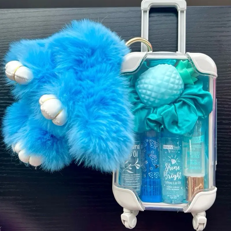 Bunny Keychain x Mini Suitcase Lipgloss Bundle – Easter Lip Care