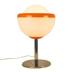 Vintage Cream Table Lamp with Milky Glass Shade and E26 Bulb Base, Soft Ambient Lighting for Bedroom Office or Living Room