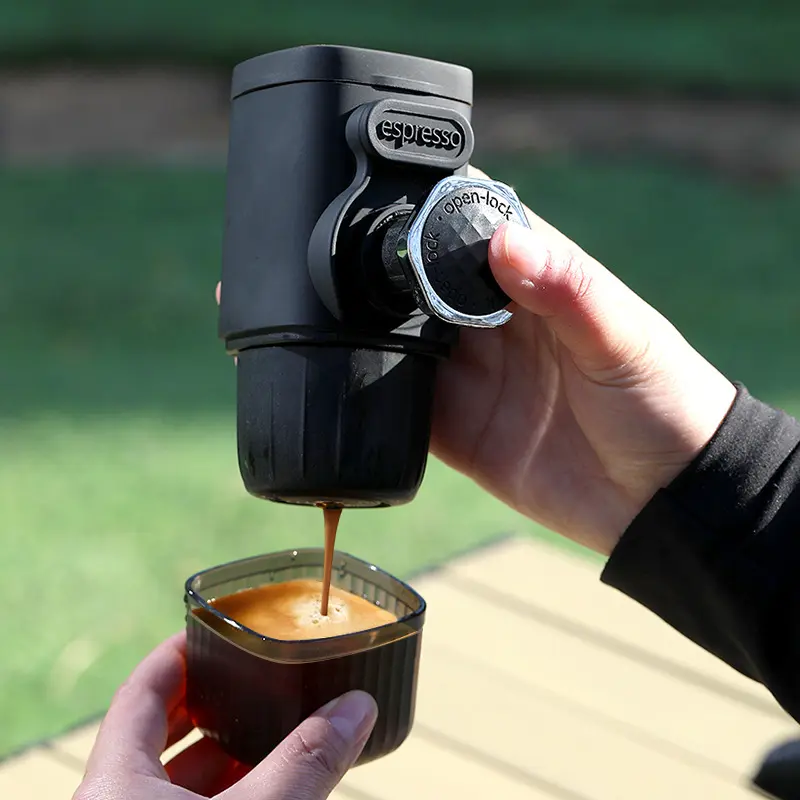 Manual Espresso Machine - Portable Hand-Press Mini Sized Capsule Coffee Machine, Multi-Use Espresso Brew Tool for Coffee Powder, Compact Kitchen Appliance for Home, Camping, Coffee Making Tool