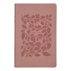 Custom Personalized Pink NLT Holy Bible | Medium Print | Faux Leather Vine Design