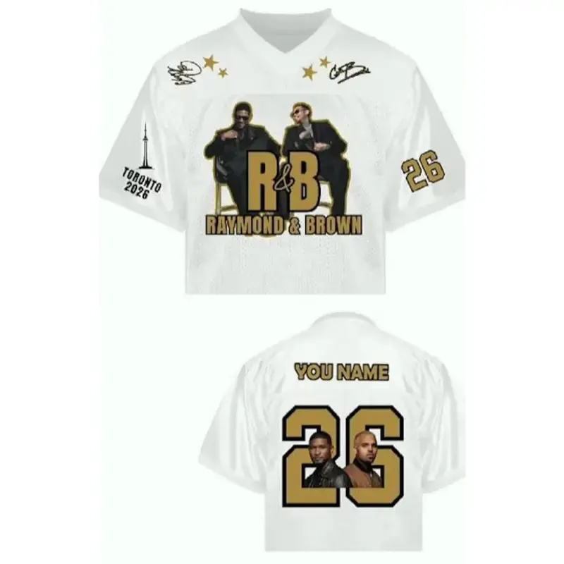 R&B Football Mesh Jersey – Unisex Music Fan Shirt, Raymond & Brown Inspired Outfit, Toronto 2026 Concert Apparel, Sports Style Gift for Music Lovers