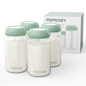 Momcozy Frozen Milk Pot Accessories - Storage Bottle KA01 Pack of 4, Green