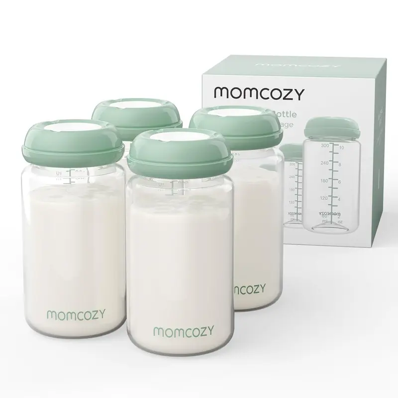 Momcozy Frozen Milk Pot Accessories - Storage Bottle KA01 Pack of 4, Green