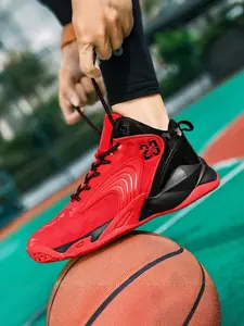 Men's Basketball Shoes, Casual Sporty Sneakers, Fashionable Sports Shoes, All-Season Anti-Slip Shock Absorption, Durable Soft Sole, Outdoor Cement Ground Training Shoes