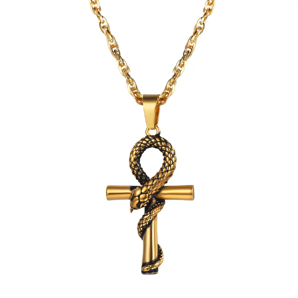 Snake Ankh-Golden