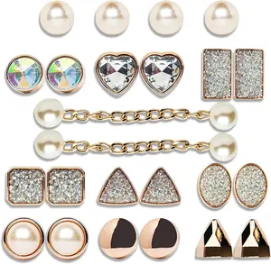 Bling Shoe Charms Set - Jewelry Gems Diamond Rhinestone - Cute DIY Clog Sandals Decoration Accessories for Women Girls