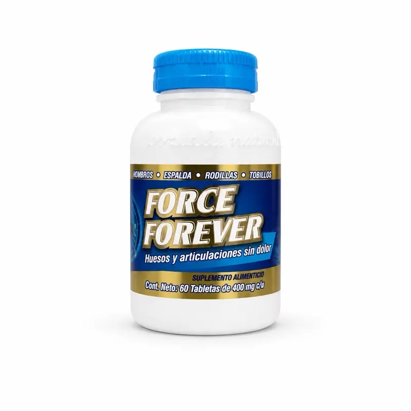 Force Forever - 60 Tablets of 400 mg for Bones & Articulaciones - Supplement Alimenticio