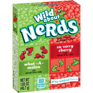 Wonka Nerds Watermelon and Wild Cherry Candy 1.65 Ounce