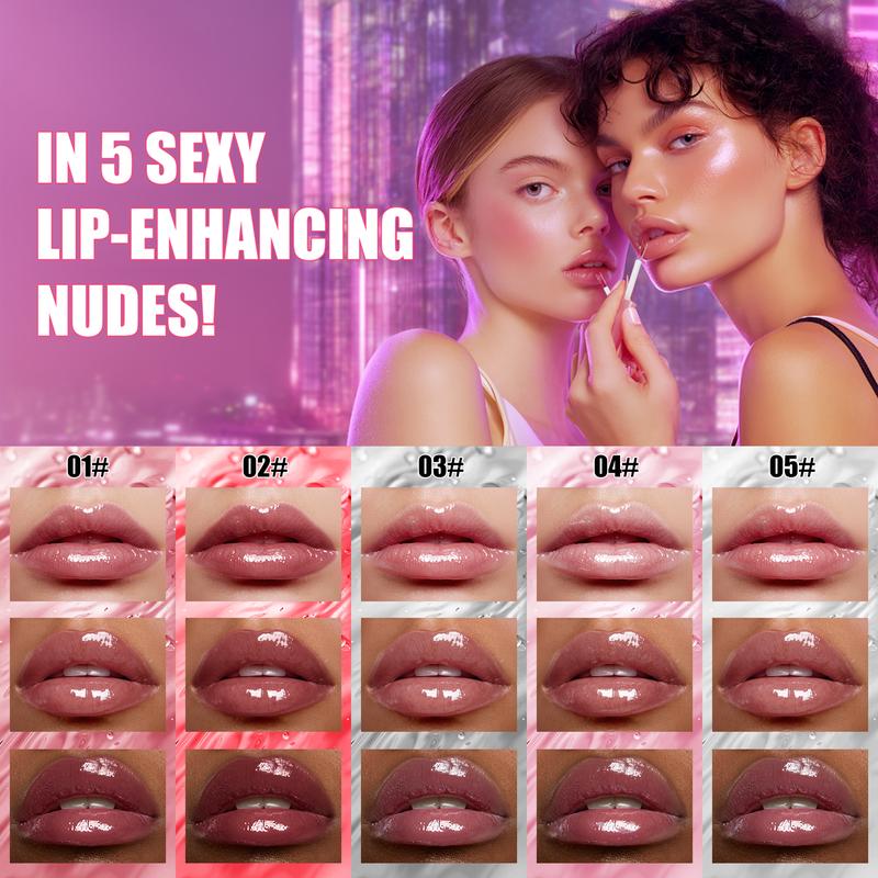 Spicy Lip Plumping Lip Balm - 5 Vibrant Shades for Bold Makeup Looks, Hydrating & Glossy Finish, Perfect for Date Nights & Bold Makeup Enthusiasts