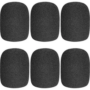 Microphone Cover Microphone Windscreen  Cover Black Top Grade 6 Pack