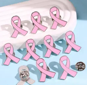 Breast Cancer Ribbon Pin - Simple Design for Support and Awareness
