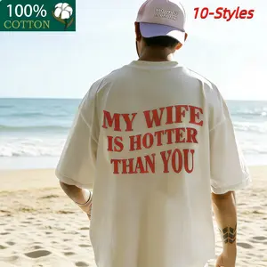 10-Styles Funny Husband T-Shirt - "My Wife Is Hotter Than You"&"Mike"| Unisex Short Sleeve Tee & Sweatshirt| Perfect Birthday/Anniversary Gift For Boyfriend, Hubby