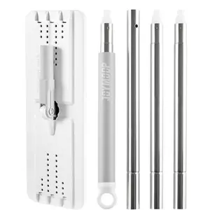 JOYMOOP 50" Flat Mop Microfiber Mop with Long Handle and Flexible Head for Floor Cleaning and Wall Cleaner