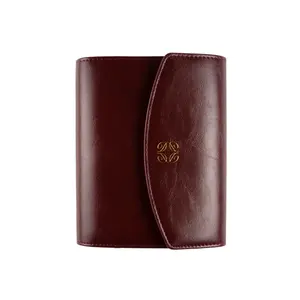 Burgundy Personal Planner | Vegan Leather 6-Ring Binder with Inserts, Pen & Vision Board