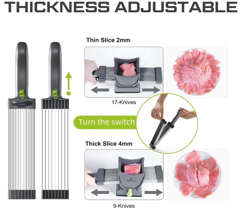 【ONCE FOR ALL】 Meat Slicer Cleaver Kitchen Knife Set For Meat Slicing Shredding