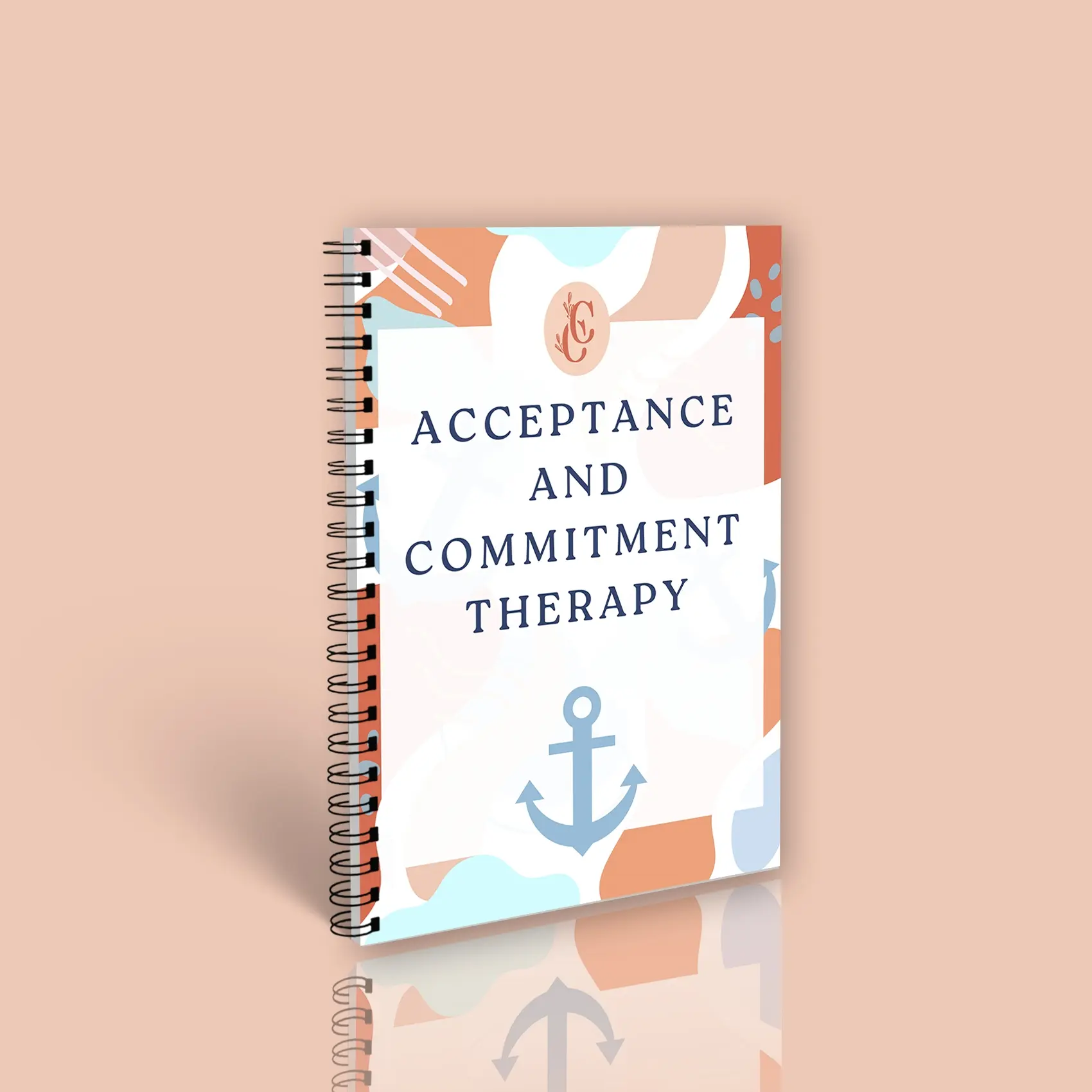 A5 size 50-page Acceptance and Commitment Relaxation (ACT) Workbook, Empowerment and Empowerment, Basic Workbook for Cognitive Dissolution, Value Clarification, Coping Skills and Emotional Regulation, Tools for CBT, Acceptance Strategies, Values Training,