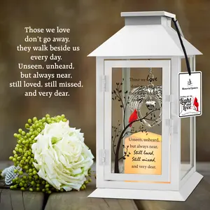 Memorial Gift for Loss of Mother Father Memorial Lantern Sympathy Lantern for Loss of Loved One Remembrance Bereavement Gifts with Candle