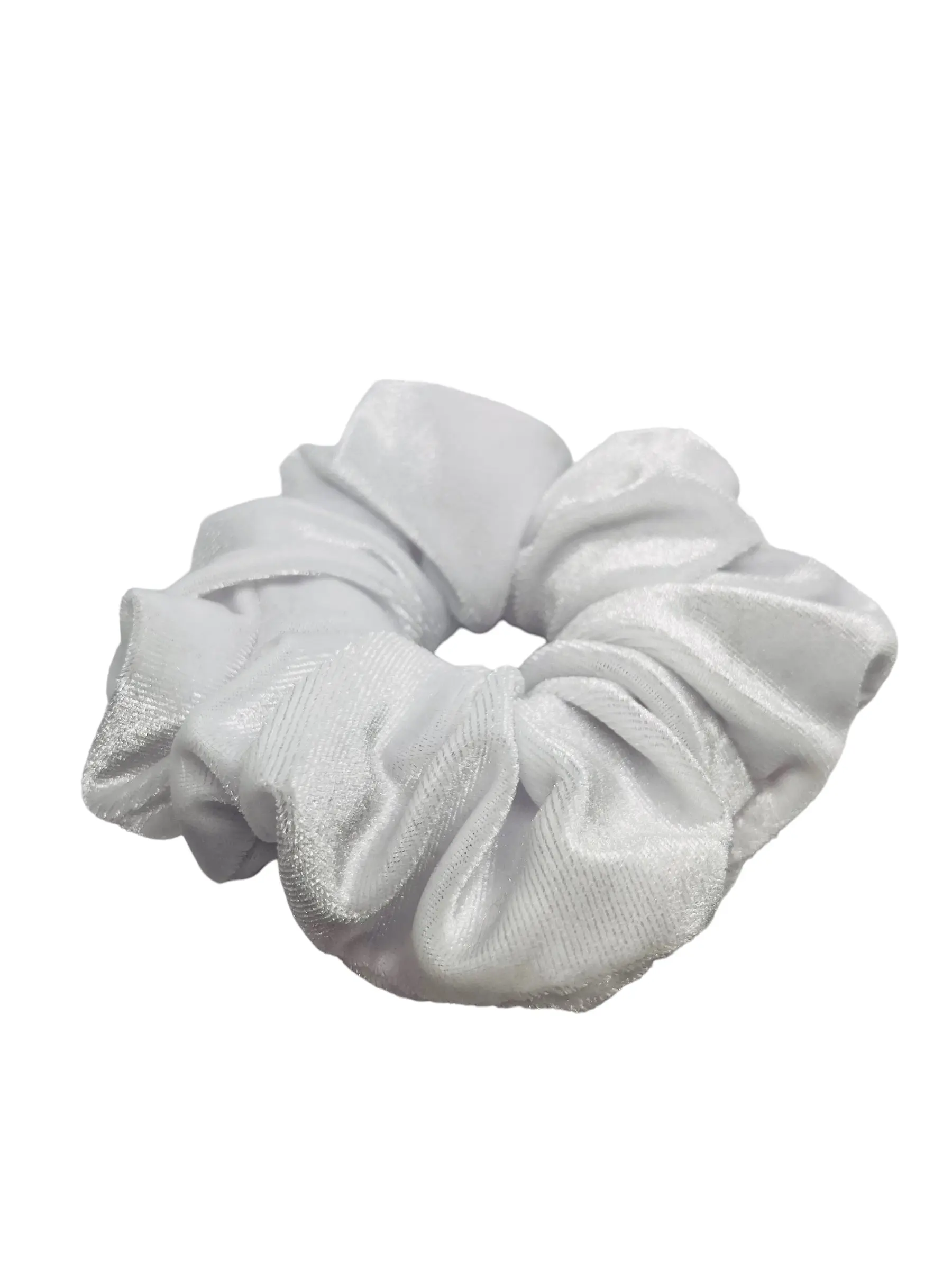 White Velvet Scrunchie
