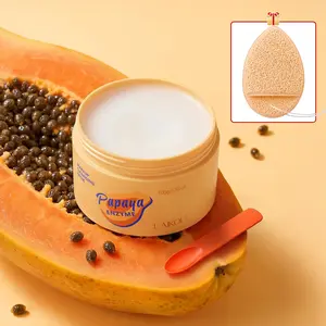 LAIKOU Papaya Enzyme Cleansing Balm, Gentle Makeup Remover, Deep Cleansing, Moisturizing, Soothing,Non-Greasy, Suitable for Face & Eye Makeup Removal Daily Skin Care