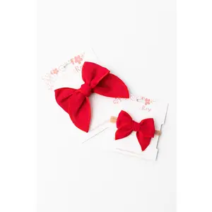 Classic Hair Bow Girls and Babies -Cute Headband Or Clip On Bows  -Summer Fashionable Hair Accessory For Party ,Outdoor & Casual Wear - Kids Fashion