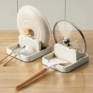 Spoon Tray with Lid Stand for Stove Top, 1 Pack Spatula Spoon Lid Cutlery Tray, Kitchen Gadgets Cooking Accessories