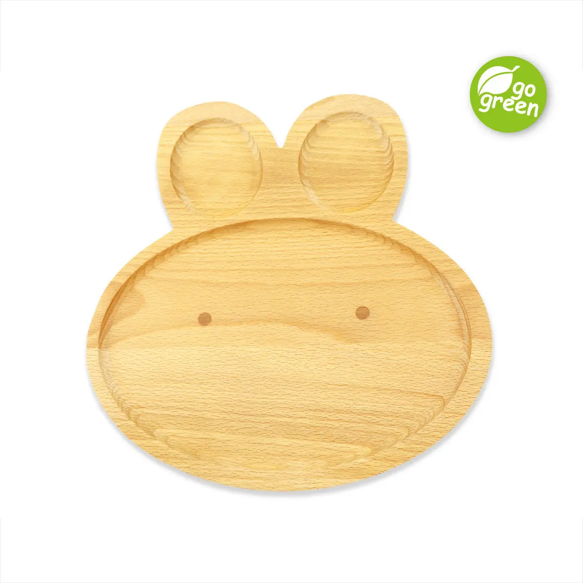 Haakaa Wooden Bunny Plate 1 pk