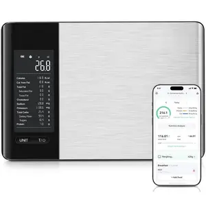 Smart Food Kitchen Nutrition Scale with Nutritional Calculator, Free App with 19 Nutrients Tracking, Calorie, Marco, Digital Weight Grams and Ounces, Premium Stainless Steel, 22lb