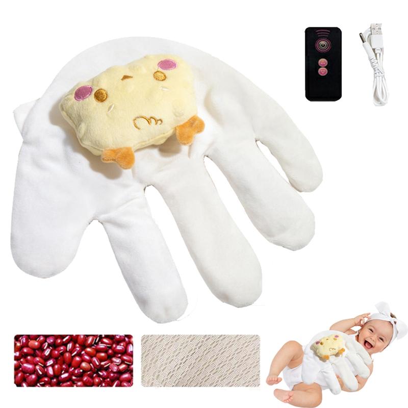 Baby Soothing Palm, Red Bean Stuffed Automatic Baby Patting Hand, Soft Pacifier Toy for Sleep, Newborn Soothing Plush Toy, Gentle Relaxing Patting Motion for Babies & Toddlers