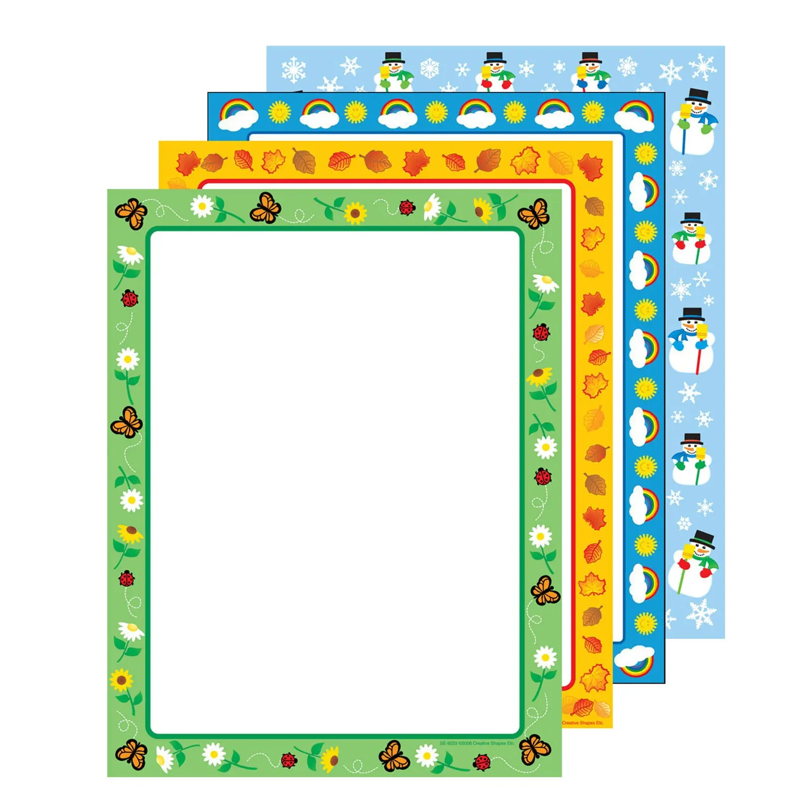 SHAPES ETC. Designer Acid-Free Stationery Paper Classroom Set - Seasonal, Ideal for Invitations, Letters Home, Newsletters