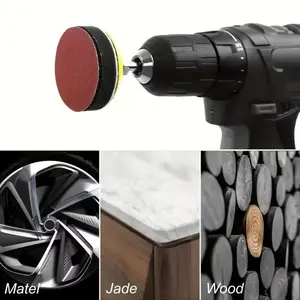 100pcs 2-Inch Drill Sander Kit with Backing Pad and 1/4" Shank, Includes 80-3000 Grit Sandpaper, Ideal for DIY Projects and Finishing Tasks