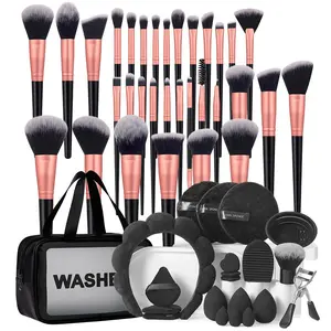 Makeup Tool Set, 53pcs/set Makeup Brush & Makeup Sponge & Powder Puff & Brush Cleaning Tool & Storage Bag, Professional Makeup Tools for Women, Cosmetic,Christmas Gifts For GF