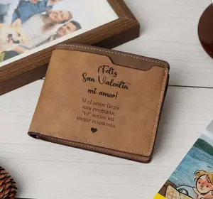 Personalized Valentine Wallet Engraved “Happy Valentine’s Day, My Love” Mexican, Orgullo, Familia, Herencia, engraved wallet, gift for Latinos, Cartera Para Hombre, Minimalist, Laser Engraved, México Vive en Mi Corazón'for Mexican Americans