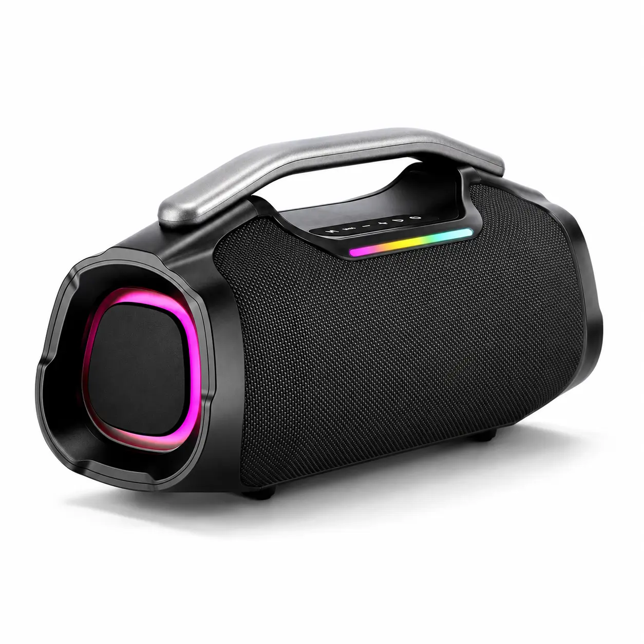 3-Driver Wireless Speaker with 3.5" Main Woofer, Independent Bass Boost Portable SoundBox Supporting Lossless FLAC & APE Decoding, Type-C Powered Audio System with 6.5mm Mic Input