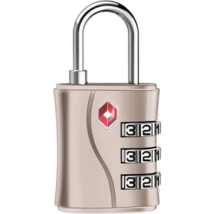 TSA Approved Locks, Luggage Locks, 3 Dial TSA Lock for Suitcases, Backpack, Baggage (Rose Gold)