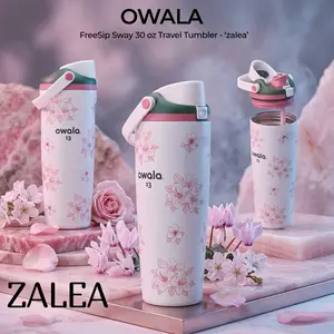 Owala FreeSip Sway 30oz Zalea 13 Masters Golf Edition Insulated Water Bottle Leak Proof Built In Straw BPA Free Double Wall Sport Travel Hydration Bottle One Pack