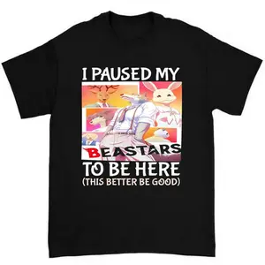 I Paused My Beastars To Be Here Funny Anime Legoshi Fan Graphic T-Shirt