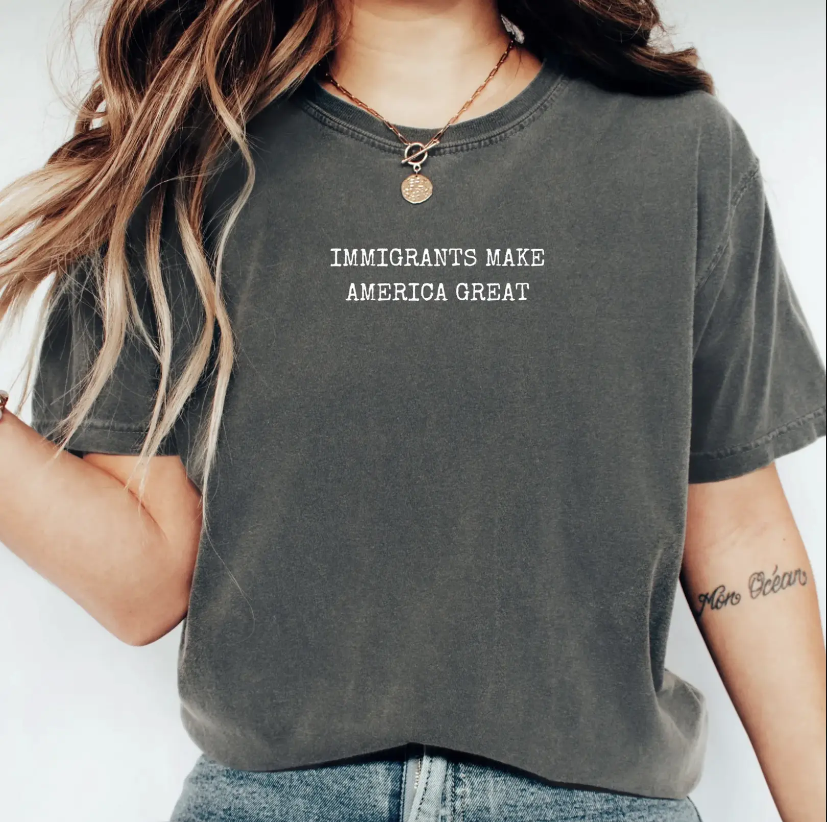 Immigrants Make America Great TShirt - Sweatshirt - Hoodie, Political Activism Tee, Pro Immigration Equality Shirt, Social Justice Statement Top, Anti Trump Shirt